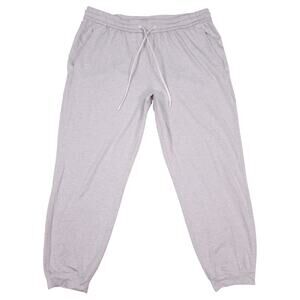 Lululemon Soft Jersey Classic-Fit Mid-Rise Jogger Light Grey Sz 12
